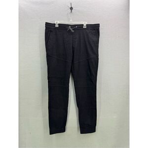 Burnside Mens Black Cotton Blend Drawstring Jogger Pants Size 2XL